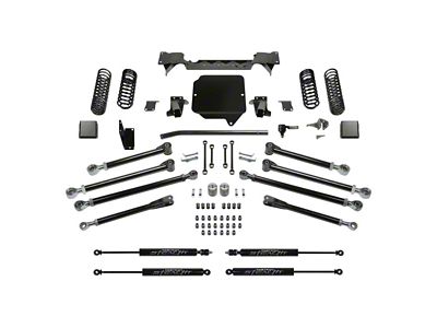 Fabtech 3-Inch Crawler Suspension Lift Kit with Stealth Shocks (20-24 3.6L Jeep Gladiator JT)