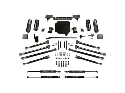 Fabtech 5-Inch Crawler Suspension Lift Kit with Stealth Shocks (20-24 3.6L Jeep Gladiator JT)