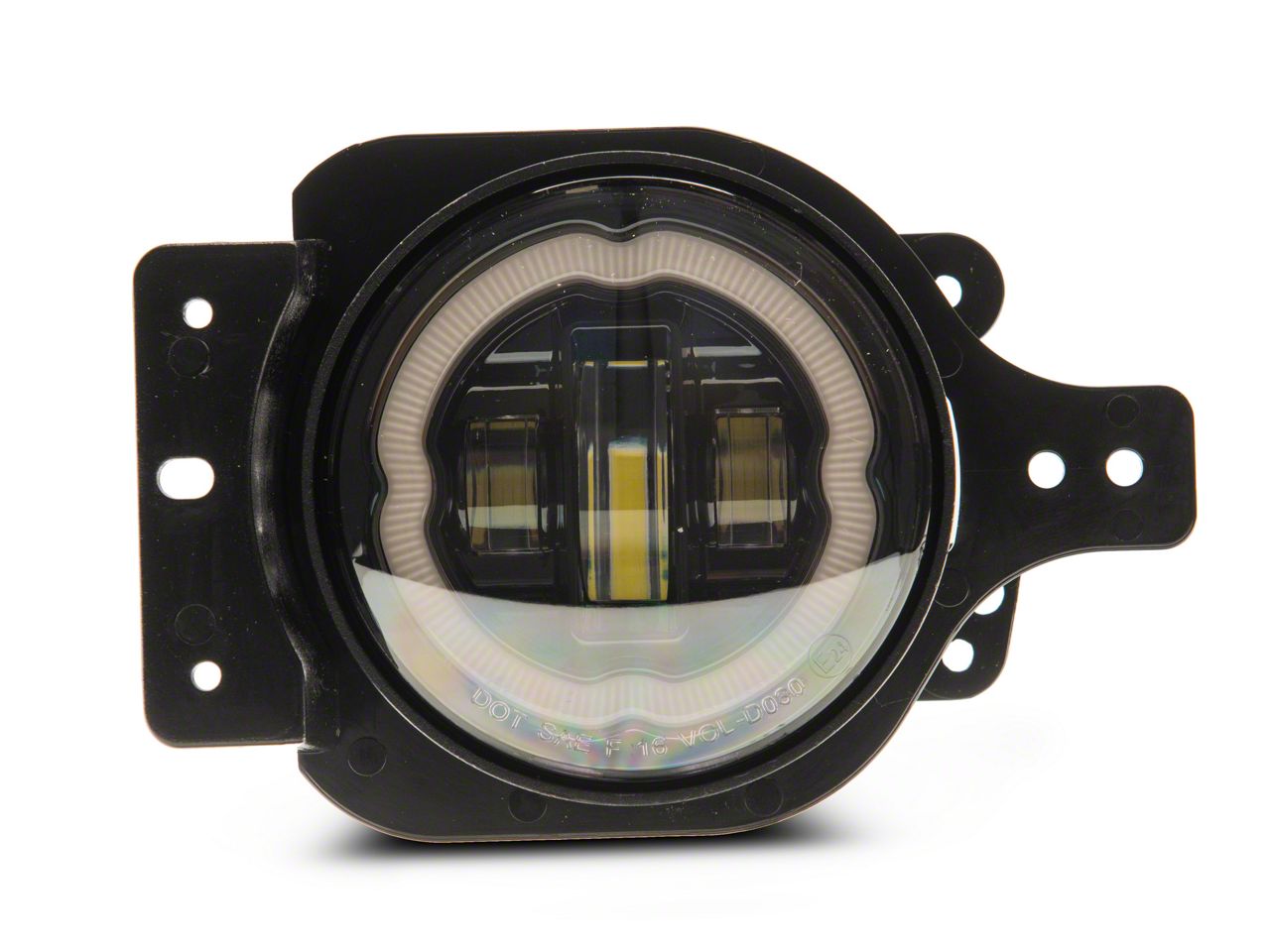Raxiom Axial Series 9-Inch Angel Eye LED Headlights and LED Fog Lights;  Black Housing; Clear Lens (20-24 Jeep Gladiator JT) - Raxiom