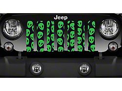 Grille Insert; Bright Green Alien Heads (20-23 Jeep Gladiator JT)
