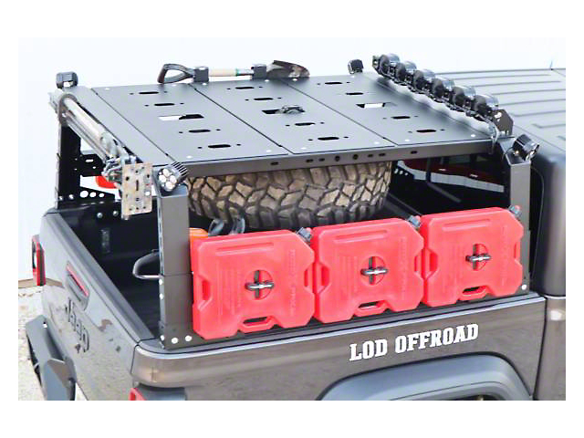 LoD Offroad Black Ops Bed Rack Floor Kit; Black (20-23 Jeep Gladiator JT)