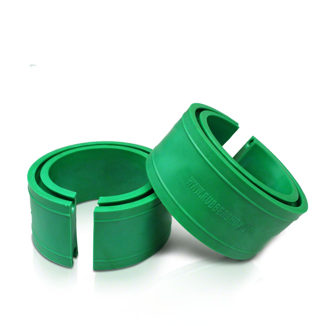 RubberShox DuraTPE Super Series Front-Rear Coil Spring Buffer Cushion; Green (Universal; Some Adaptation May Be Required)