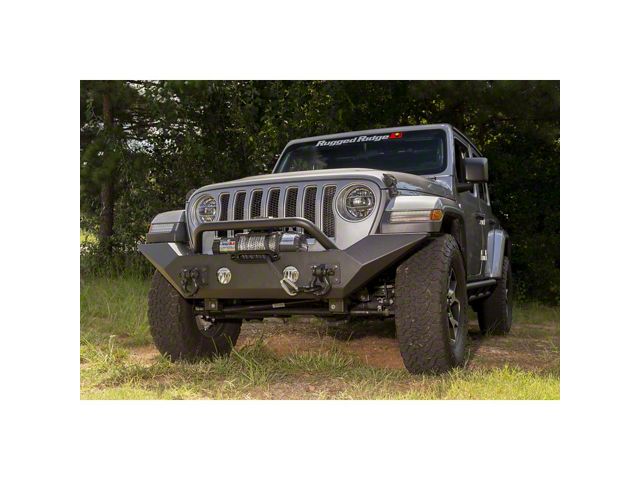 Rugged Ridge Spartan Front Bumper with High Clearance Ends and Over-Rider Hoop (20-24 Jeep Gladiator JT)
