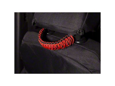 Rugged Ridge Seat Mount Grab Handles; Red (20-23 Jeep Gladiator JT)