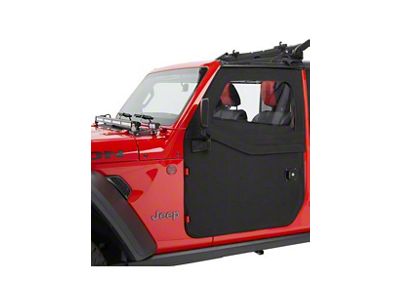 Bestop 2-Piece Full Fabric Front Doors; Black Twill (20-24 Jeep Gladiator JT)