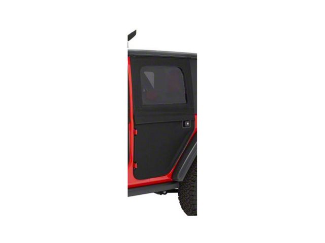 Bestop 2-Piece Full Fabric Rear Doors; Black Twill (20-24 Jeep Gladiator JT)