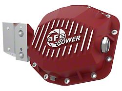 AFE Pro Series Rear Differential Cover with Machined Fins; Red; Dana M220 (20-23 Jeep Gladiator JT, Excluding Launch Edition, Mojave, Rubicon)