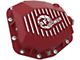AFE Pro Series Rear Differential Cover with Machined Fins; Red; Dana M220 (20-24 Jeep Gladiator JT, Excluding Launch Edition, Mojave, Rubicon)