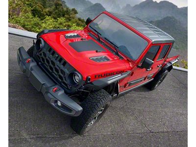 Air Design Racer High Top Full Body Kit; Satin Black (20-23 Jeep Gladiator JT)