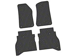 FLEXTREAD Factory Floorpan Fit Tire Tread/Scorched Earth Scene Front and Rear Floor Mats; Black (20-23 Jeep Gladiator JT)