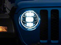 Skyline LED Headlights; Black Housing; Clear Lens (20-24 Jeep Gladiator JT)