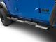 RedRock 4-Inch Oval Straight Side Step Bars; Textured Black (20-24 Jeep Gladiator JT)
