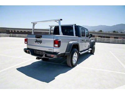 US Rack Clipper Truck Rack; Brushed; Cab Height (20-24 Jeep Gladiator JT)