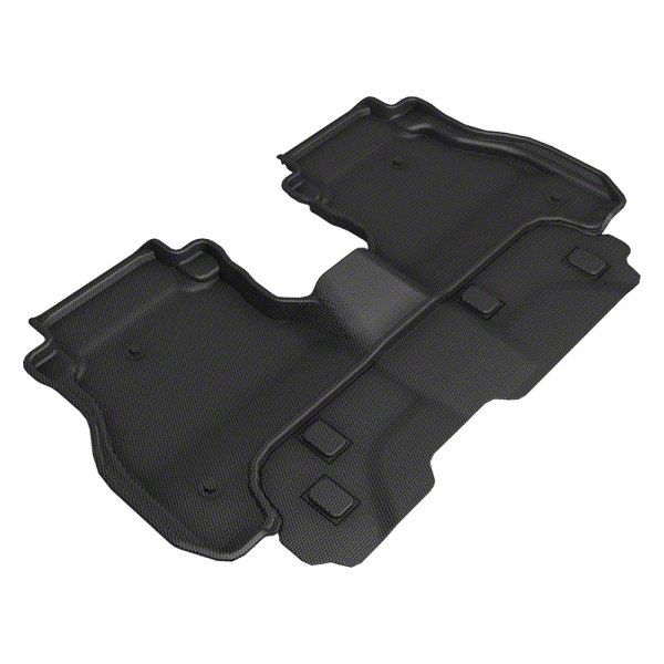 3D MAXpider Jeep Gladiator KAGU Series AllWeather Custom Fit Rear Floor Liners; Black