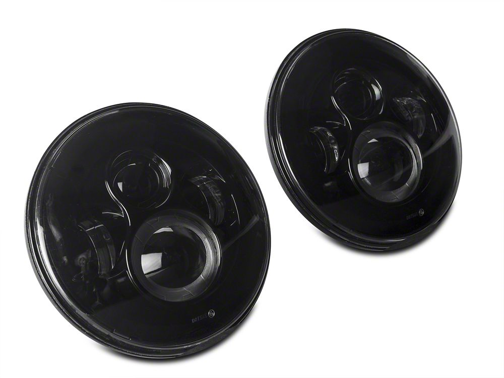 Raxiom Axial Series 7-Inch LED Daymaker Headlights; Black