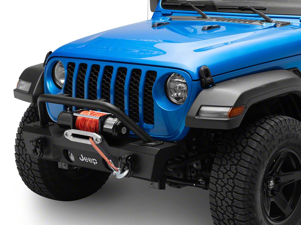 Jeep Licensed by RedRock HD Stubby Front Bumper with Jeep Licensed by RedRock HD Stubby Front Bumper with