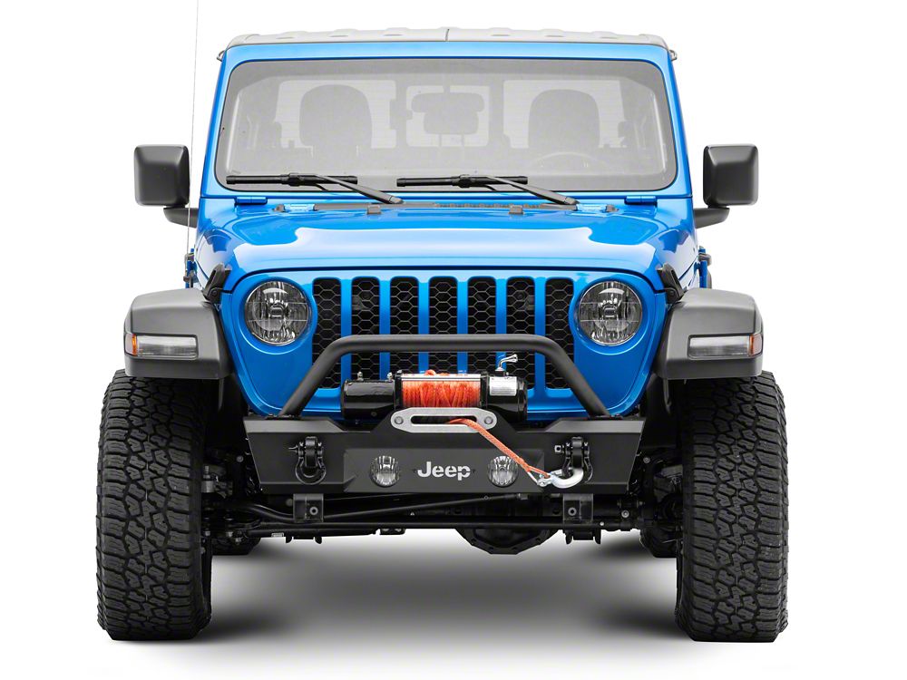 Jeep Licensed by RedRock HD Stubby Front Bumper with Jeep Licensed by RedRock HD Stubby Front Bumper with