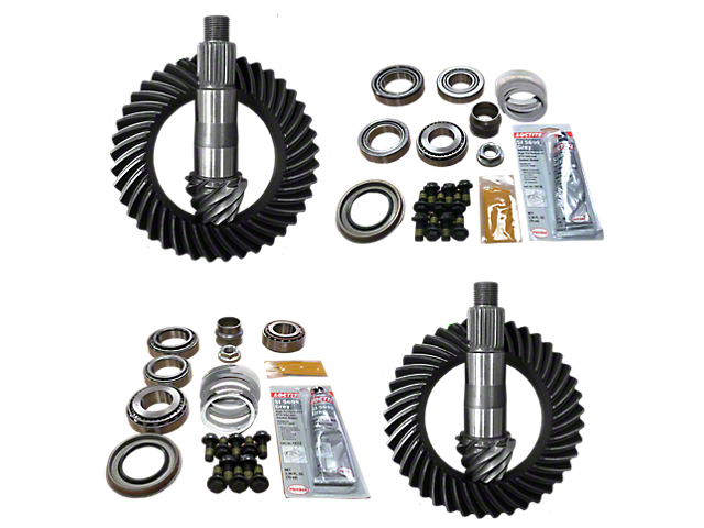 Revolution Gear & Axle Dana 44 Front Axle/44 Rear Axle Ring and Pinion Gear Kit with Master Overhaul Kit; 4.56 Gear Ratio (20-22 Jeep Gladiator JT Launch Edition, Rubicon)