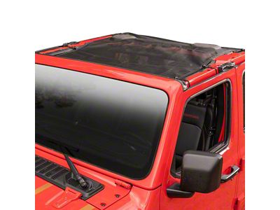 Extended Mesh Shade Top; Black Mesh (20-24 Jeep Gladiator JT)