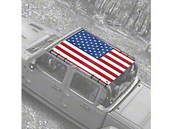 4x4 Attitude Sunshade; USA Flag (20-23 Jeep Gladiator JT)