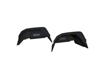 Aluminum Rear Inner Fender Liners; Textured Black (20-24 Jeep Gladiator JT)