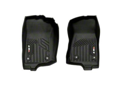 OMAC All Weather Molded Texan Front and Rear Floor Liners; Black (20-24 Jeep Gladiator JT)