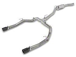 RedRock Dual Exhaust System with Black Tips; Rear Exit (20-26 3.6L Jeep Gladiator JT)
