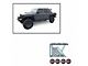 Armour II Roll Bar with 5.30-Inch Red Round Flood LED Lights and Basket; Black (20-24 Jeep Gladiator JT)