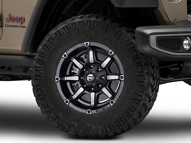 Fuel Wheels Coupler Matte Black Machined Wheel; 17x9 (20-23 Jeep Gladiator JT)