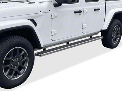 5-Inch iStep Running Boards; Hairline Silver (20-24 Jeep Gladiator JT)