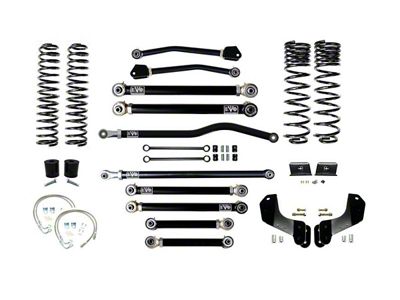EVO Manufacturing 2.50-Inch Heavy Duty Enforcer Stage 4 Overland Suspension Lift Kit with Front and Rear Track Bars (20-24 3.6L Jeep Gladiator JT)