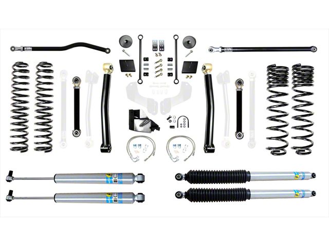 EVO Manufacturing 4.50-Inch Enforcer Stage 3 Overland Suspension Lift Kit with Bilstein Shocks Front and Rear Track Bars (20-24 3.6L Jeep Gladiator JT)