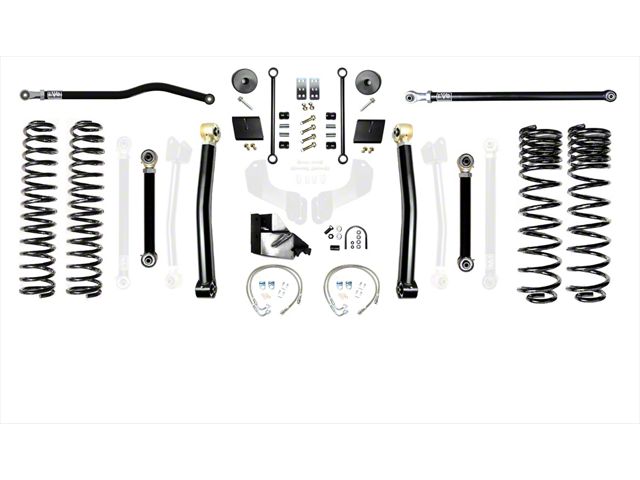 EVO Manufacturing 4.50-Inch Enforcer Stage 3 Overland Suspension Lift Kit with Front and Rear Track Bars (20-24 3.0L EcoDiesel Jeep Gladiator JT)