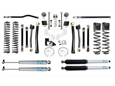 EVO Manufacturing 4.50-Inch Enforcer Stage 4 Suspension Lift Kit with Bilstein Shocks, Front and Rear Track Bars (20-24 3.0L EcoDisel Jeep Gladiator JT)