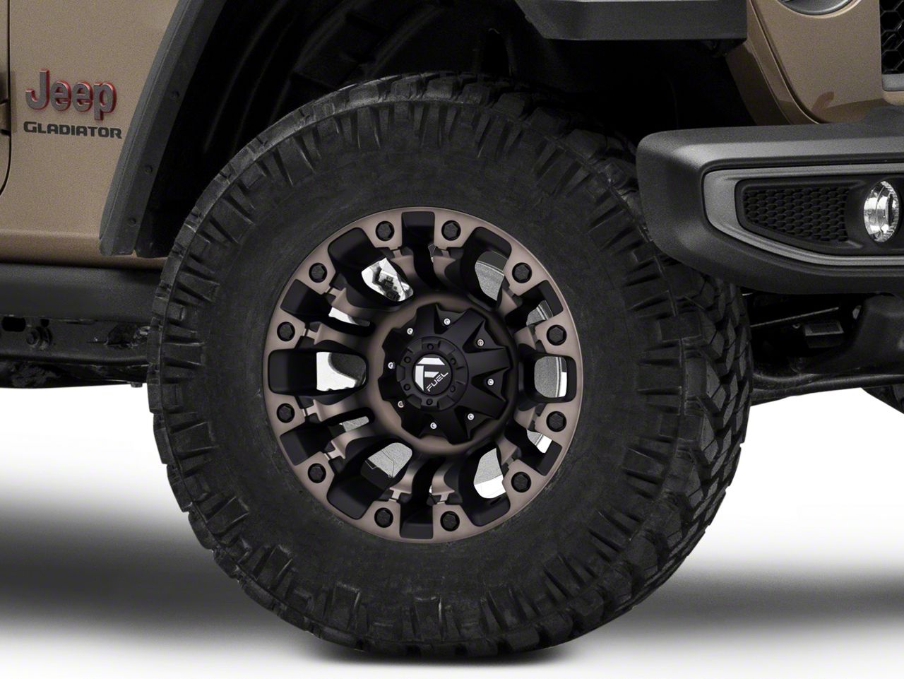Fuel Wheels Jeep Gladiator Vapor Matte Black Machined Wheel; 17x9