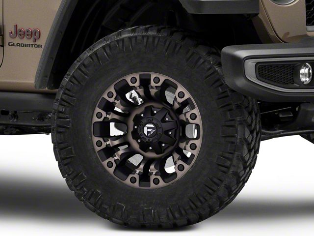Fuel Wheels Vapor Matte Black Machined Wheel; 17x9 (20-24 Jeep Gladiator JT)