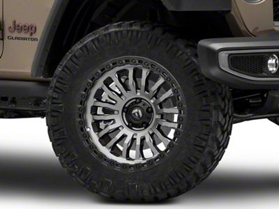 Fuel Wheels Rincon Matte Gunmetal with Black Ring Wheel; 20x10 (20-24 Jeep Gladiator JT)