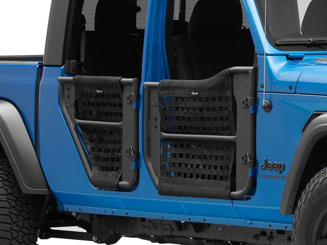 Front and Rear Trail Doors; Textured Black (20-23 Jeep Gladiator JT)