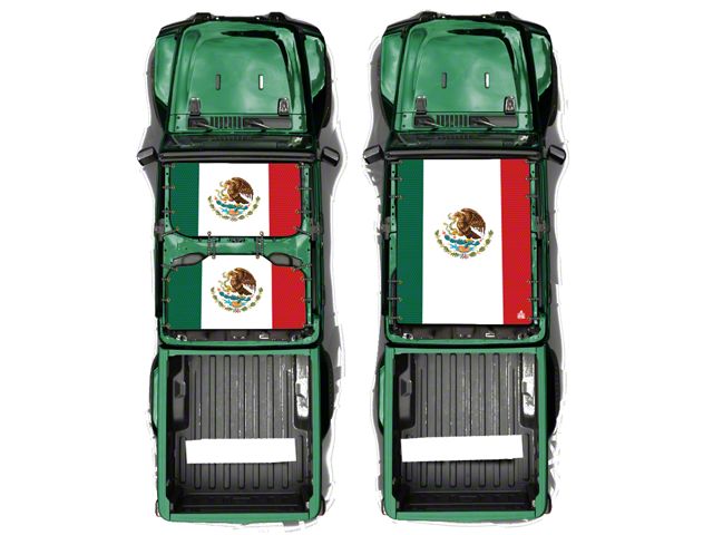 4x4 Attitude Sunshade; Mexican Flag (20-24 Jeep Gladiator JT)