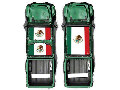 4x4 Attitude Sunshade; Mexican Flag (20-23 Jeep Gladiator JT)