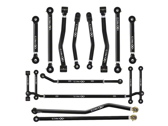 Core 4x4 Cruise Series Adjustable Upper and Lower Control Arm, Track Bar, 2.5-Ton Steering and End Link Kit (20-24 Jeep Gladiator JT)