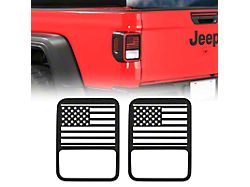Flag Style Tail Light Guards; Black (20-23 Jeep Gladiator JT w/ Factory Halogen Tail Lights)