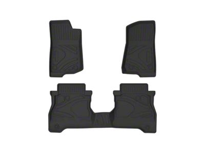 Front and Rear Floor Liners; Black (20-24 Jeep Gladiator JT)