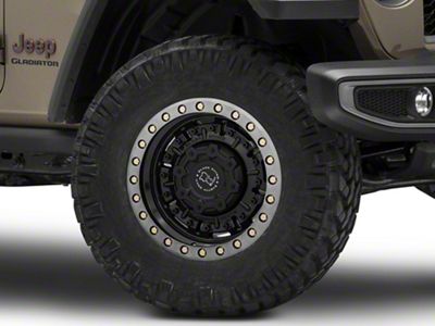 Black Rhino Abrams Gloss Gunblack with Machined Dark Tint Lip Wheel; 17x9.5 (20-23 Jeep Gladiator JT)