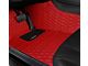 Single Layer Diamond Front and Rear Floor Mats; Full Red (20-24 Jeep Gladiator JT)