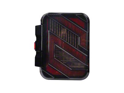 Skyline Elite Tail Lights; Black Housing; Red Clear Lens (20-24 Jeep Gladiator JT w/ Factory Halogen Tail Lights)