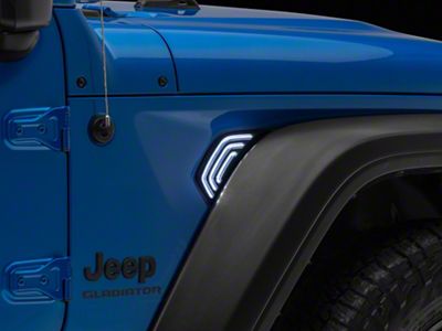 Raxiom Axial Series LED Fender Vent Sidemarker; Smoked (20-24 Jeep Gladiator JT)