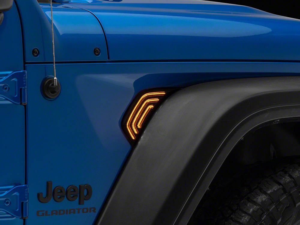 Raxiom Axial Series LED Fender Vent Sidemarker; Smoked (20