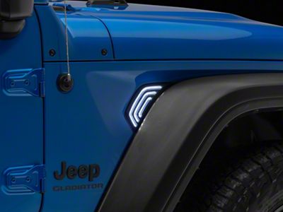 Raxiom Axial Series Sequential LED Fender Vent Sidemarker; Smoke (20-24 Jeep Gladiator JT)