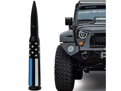 EcoAuto Bullet Antenna; Support Blue (20-23 Jeep Gladiator JT)